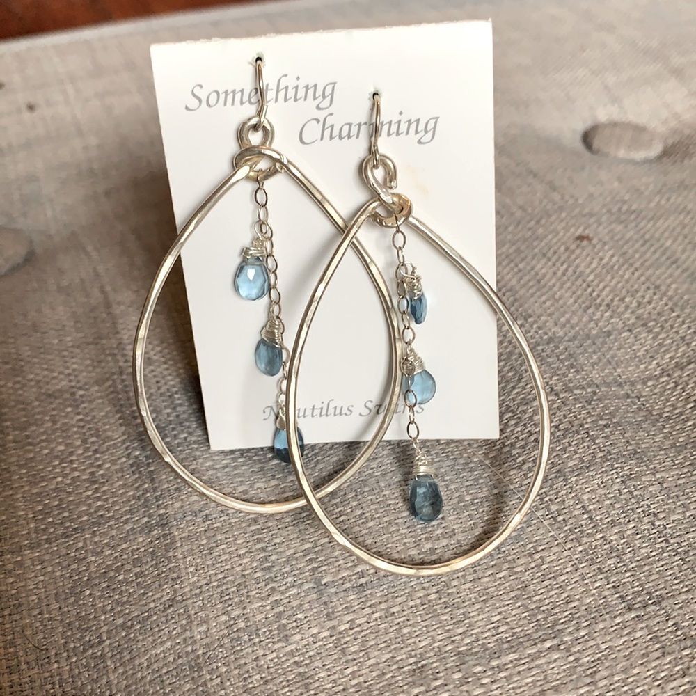 Something Charming Silver Loop Earrings
